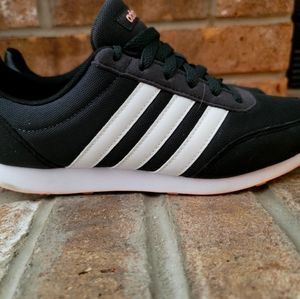 Pink and white Adidas